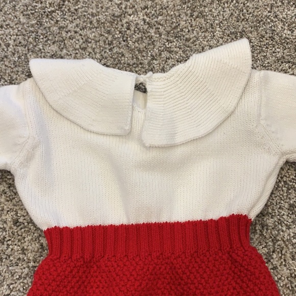 Ruffle collar combo sweater romper - Picture 4 of 5